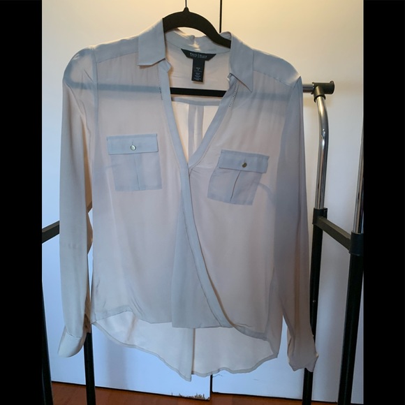 Tan coloured blouse, silk - Picture 2 of 2